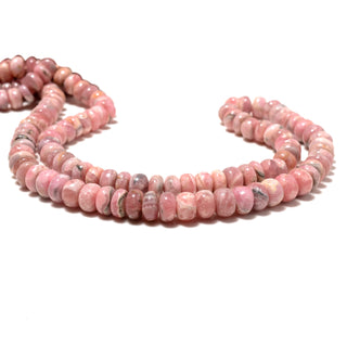 Rhodochrosite Smooth Rondelle Beads, 7-7.5mm/8mm/8-12mm Natural Pink Rhodochrosite Gemstone Beads, 18 Inch Strand, GDS2215