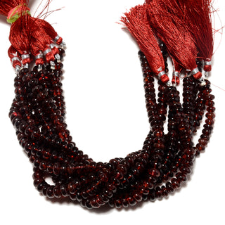 Natural Red Garnet Smooth Rondelle Beads, 6mm To 6.5mm Red Garnet Rondelle Gemstone Beads, 8 Inch Strand, GDS2209