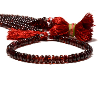 Natural Red Garnet Smooth Rondelle Beads, 6mm To 6.5mm Red Garnet Rondelle Gemstone Beads, 8 Inch Strand, GDS2209