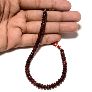 Natural Red Garnet Smooth Rondelle Beads, 6mm To 6.5mm Red Garnet Rondelle Gemstone Beads, 8 Inch Strand, GDS2209