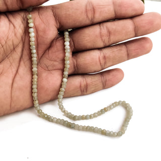 Natural Aventurine Faceted Rondelle beads, 4mm Light Green Gemstone For Making Jewelry, 13 Inch Strand, GDE87