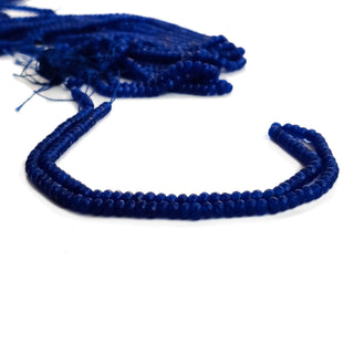 Natural Lapis Lazuli Rondelle Beads, 3mm Lapis Lazuli Faceted Gemstone for Jewelry, 12.5 Inch Strand, GDE88