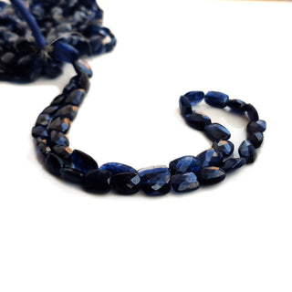 Natural Blue Kyanite Faceted Chewing Gum Shape Beads, 3.5mm Gemstone For Jewelry, 15 Inch Strand, GDE91