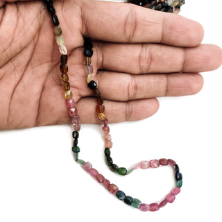 Natural Multi Tourmaline Faceted Square/Cushion Beads – 6mm Multi-Color Gemstones For Jewelry 15 Inch Strand GDE92