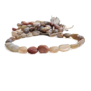 Multi Moonstone Faceted Tumble Beads, 10mm to 16mm Orange Grey White Moonstone Gemstones For Jewelry, 16 Inch Strand, GDE93