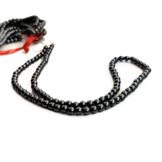 Natural Hematite Round Shaped Smooth Beads, 4mm Hematite Gemstone For Jewelry , 15 Inch Strand, GDE100