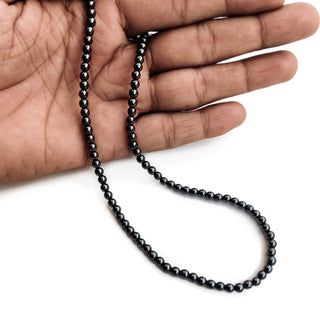 Natural Hematite Round Shaped Smooth Beads, 4mm Hematite Gemstone For Jewelry , 15 Inch Strand, GDE100