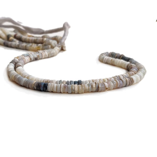 Australian Opal Smooth Tyre Shaped Rondelle Beads, 5.5mm Australian Opal Heishi Gemstone Beads, 17 Inch Strand, GDE102