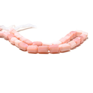 Natural Pink Opal Tumble Beads, 9mm to 12mm Peruvian Pink Opal Step Cut Tumble Beads,  13 Inch Strand, GDS2272