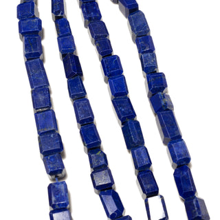 AAA Lapis Lazuli Step Cut Tumble Beads, 8-11mm/8-14mm Natural Lapis Lazuli Faceted Gemstone Beads, 9 Inch Strand, GDS2270