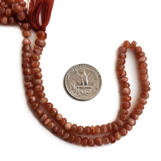 Carnelian Smooth Rondelle Beads, 6mm Round Carnelian Gemstone For Making Jewelry, 15 Inch Strand, GDE116