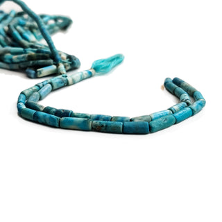 Natural Blue Turquoise Pipe Shape Smooth Beads – 3mm to 4.5mm Gemstone 14 Inch Strand for Jewelry Making GDE118 - Kite