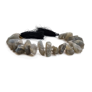 Natural Labradorite Uncut Gemstone Beads, 20mm to 25mm Labradorite Stone For Making Jewelry, 8 Inch Strand, GDE119
