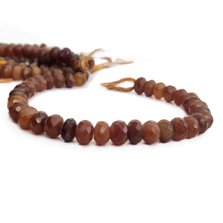Natural Carnelian Faceted Rondelle Beads, 12.5mm to 20mm Brown Carnelian Gemstone For Making Jewelry, 14 Inch Strand, GDE131