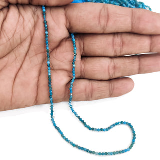 Natural Blue Apatite Faceted Rondelle Beads, 2.5mm Apatite Gemstone Beads For Making Jewelry, 12 Inch Strand, GDE139