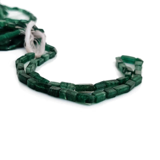 Natural Aventurine Smooth Rectangle Shaped Beads 4x6mm-4x10mm Green Gemstone For Jewelry 13 Inch Strand GDE154 - Kite