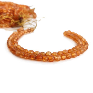 Citrine Smooth Round Shaped Gemstone beads, 6mm to 6.5mm Citrine Gemstone For Necklace, Drill Size 1mm, 15 Inch Strand, GDE161
