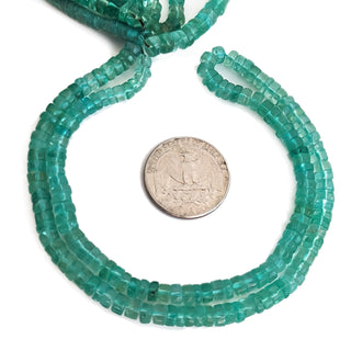 Natural Blue Neon Apatite Rondelle Beads – 5mm to 6.5mm Smooth Tyre Shape Gemstone Beads for Jewelry Making, 16 Inch Strand, GDE162