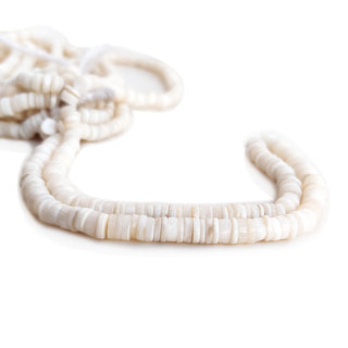 Natural Mother Of Pearl Plain Tyre Shape Beads 6.5mm to 7.5mm Mother Of Pearl For Making Jewelry 16 Inch Strand GDE167