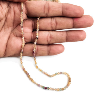 Natural Yellow/Purple Fluorite Faceted Rondelle Beads, 3.5mm Fluorite Gemstone For Making Jewelry, 12.5 Inch Strand, GDE172