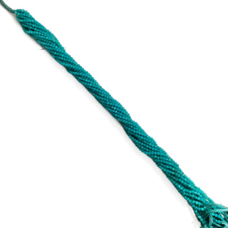 Natural Amazonite Faceted Rondelle Beads, 3mm Blue Amazonite Gemstone For Making Jewelry, 13 Inch Strand, GDE174