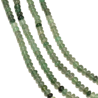 Green Cherry Quartz Smooth Rondelle  Beads, 6-7mm/7-7.5mm Cherry Quartz Gemstone Beads, Sold As 18 Inch Strand, GDS2189