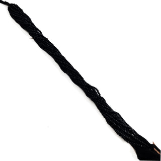 Black Obsidian Faceted Rondelle Beads, 2.5mm Obsidian Gemstone Beads Beading Crafter Gift DIY Jewelry Making, 13 Inch Strand, GDE183