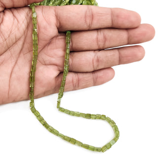 Natural Peridot Smooth Square Shaped Beads, 3.5mm Peridot Gemstone For Jewelry, 12.5 Inch Strand, GDE196