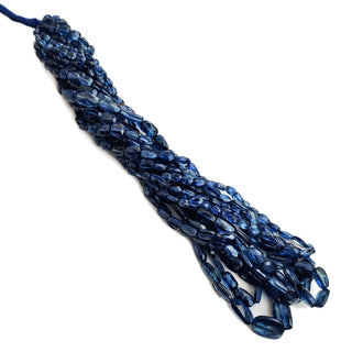Blue Kyanite Faceted Chewing Gum Beads 4x5mm-11x15mm Kyanite Baguette Gemstone For Jewelry 16 Inch Strand GDE197