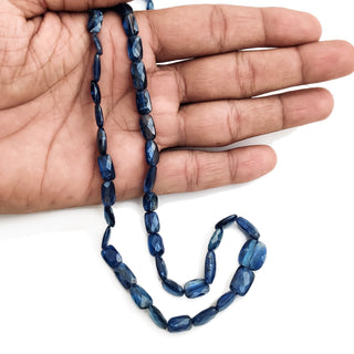 Blue Kyanite Faceted Chewing Gum Beads 4x5mm-11x15mm Kyanite Baguette Gemstone For Jewelry 16 Inch Strand GDE197