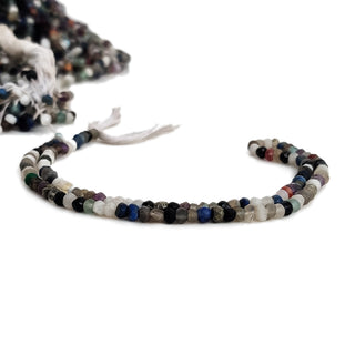 Natural Multi Colored Gemstone Beads 3.5mm Micro Faceted Rondelle Beads 13 Inch Strand GDE204 - Rondelles Ovals & Rounds