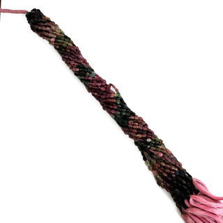 Natural Tourmaline Smooth Oval Shaped Gemstone Beads 4mm Multi Tourmaline Beads 12 Inch Strand GDE213 - Rondelles Ovals