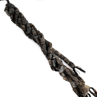 Black Rutile Quartz Square Shaped Beads 12x13mm-16x22mm Faceted AAA Rutile Nugget Gemstone Beads 15 Inch Strand GDE220