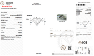 IGI Certified 1.04 CTW Intense Yellow Round Brilliant Cut Lab-Grown Diamond - SI1 Clarity Ready to Ship Perfect Gift