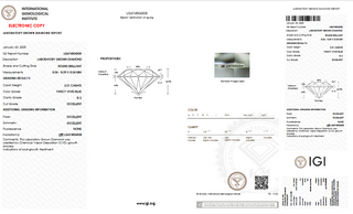 IGI Certified 2.01 CTW Fancy Vivid Blue Round Brilliant Cut Lab-Grown Diamond - SI2 Clarity Ready to Ship Perfect Gift