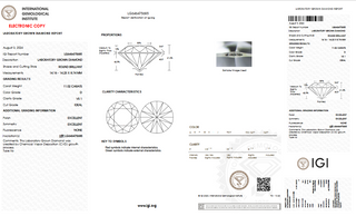 11.02 ct, D-color, VS1-Clarity, Round Brilliant IGI Certified Lab Created Diamond, CVD Lab Made Loose Diamond For Wedding Ring, TV1022