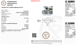 IGI Certified Lab Grown Round Cut Loose Diamond, 0.64 ct, D/VS2-Clarity, Lab Made Diamond For Engagement Rings & Jewelry Making, RJ1345