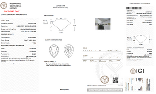 IGI Certified 10.02CTW Pear Shaped Fancy Light Grey VVS2 Clarity Lab-Grown Diamond - Perfect for Engagement Rings, Ready to Ship, LG94