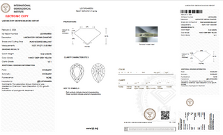 IGI Certified 5.32CTW Pear Shaped Fancy Deep Grey Yellow VS1 Clarity Lab-Grown Diamond - Perfect for Engagement Rings, Ready to Ship, LG102