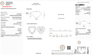 IGI Certified 5.03CTW Heart Shaped Light Brownish Grey VS1 Clarity Lab-Grown Diamond - Perfect for Engagement Rings, Ready to Ship, LG107