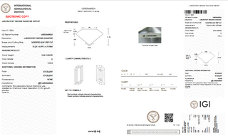 IGI Certified 3.06CTW Leaf Step Cut Shaped E/VVS2 Clarity Lab-Grown Diamond - Perfect for Engagement Rings, Ready to Ship, LG122