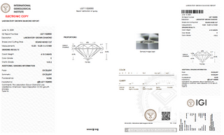 In Stock IGI Certified 4.10CTW E/VVS2 Clarity Portuguese Round Shaped Lab Grown Diamond Loose For Engagement Ring Ready