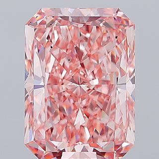5.00 CTW Stunning Pink Radiant Cut Lab-Grown Diamond - IGI Certified 11.69mm SI1 Clarity Engagement Rings Perfect Gift