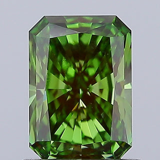 IGI Certified 1.14CTW Radiant Cut Green VVS2 Clarity Lab Grown Diamond for Engagement Ring - Ready to Ship Perfect Gift
