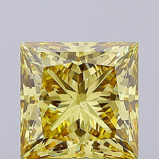 4.06 CTW Stunning Yellow Princess Cut Lab-Grown Diamond - IGI Certified 8.66mm VS2 Clarity Ready to Ship Perfect Gift