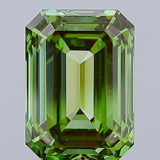 IGI Certified 6.76 CTW Green Emerald Cut Lab-Grown Diamond - VVS2 Clarity 6.64mm Loose Stone Ready to Ship Perfect Gift
