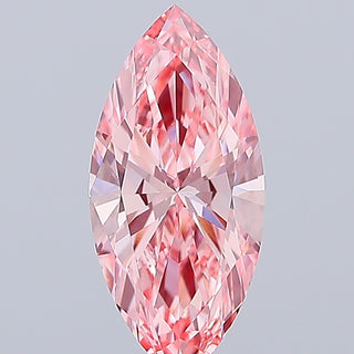 IGI Certified 3.00CTW Pink Marquise-Shaped Lab-Grown Diamond VVS2 Clarity Loose Stone for Engagement Rings Ready