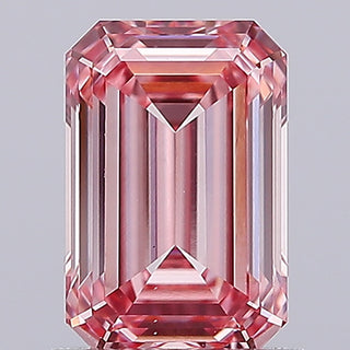 IGI Certified 1.26CTW Fancy Intense Pink Emerald-Cut VS2 Clarity Lab-Grown Diamond - Perfect for Engagement Rings Ready