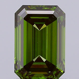 IGI Certified 1.26CTW Fancy Vivid Green Emerald-Cut VS2 Clarity Lab-Grown Diamond - Perfect for Engagement Rings Ready
