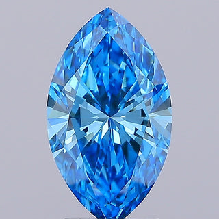IGI Certified 3.01 CTW/13.79mm Fancy Vivid Blue Marquise Shaped Lab-Grown Diamond – VS1 Clarity Ready to Ship